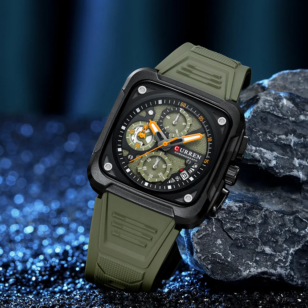 CURREN Men’s Square Quartz Watch
