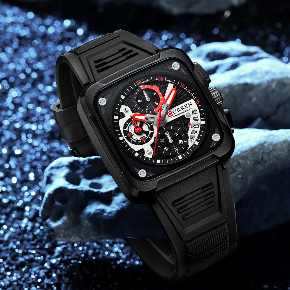 CURREN Men’s Square Quartz Watch