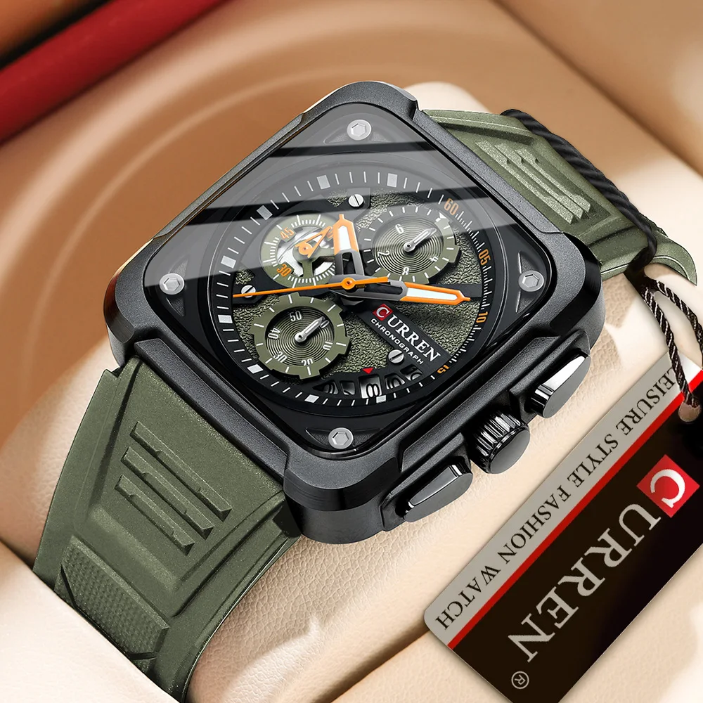 CURREN Men’s Square Quartz Watch
