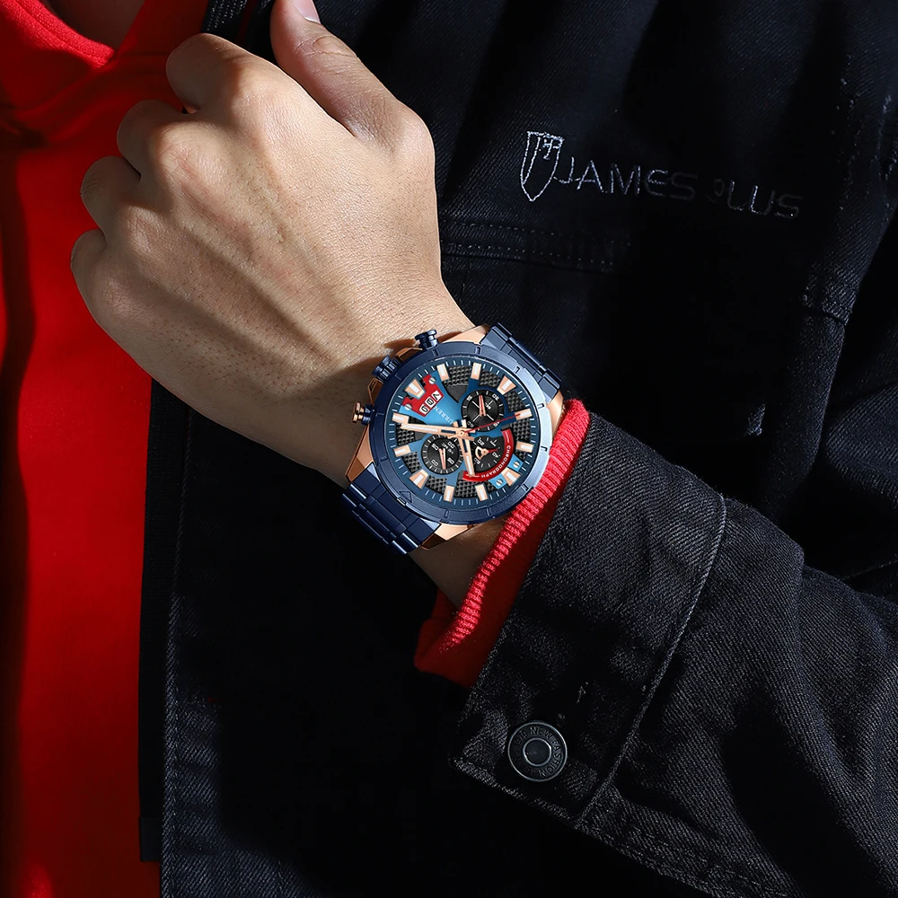CURREN Men’s Luxury Chronograph Watch