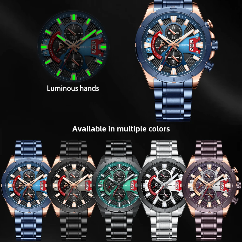 CURREN Men’s Luxury Chronograph Watch