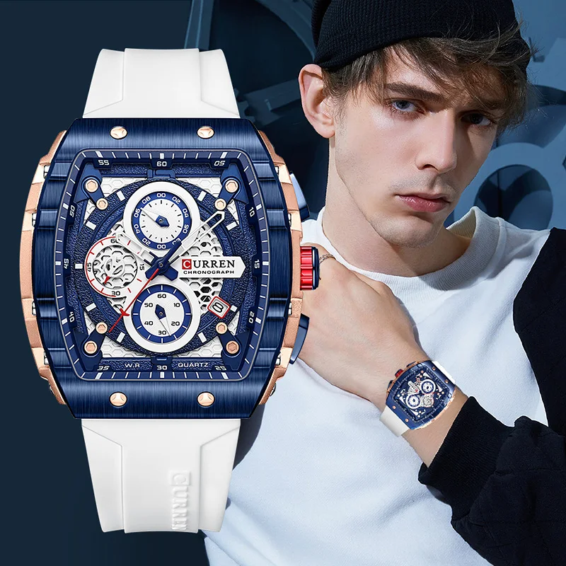 CURREN Men’s Luxury Square Quartz Watch