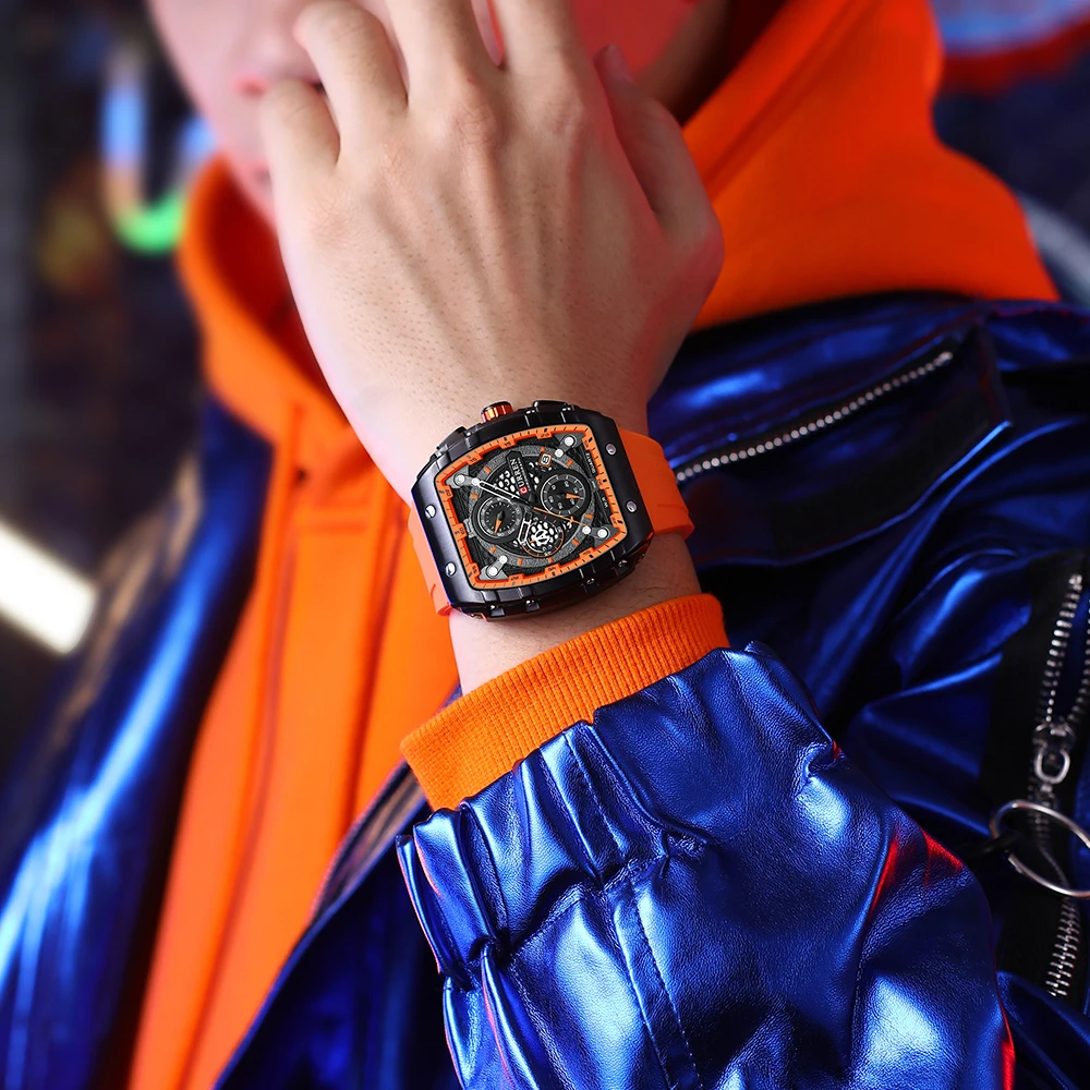 CURREN Men’s Luxury Square Quartz Watch