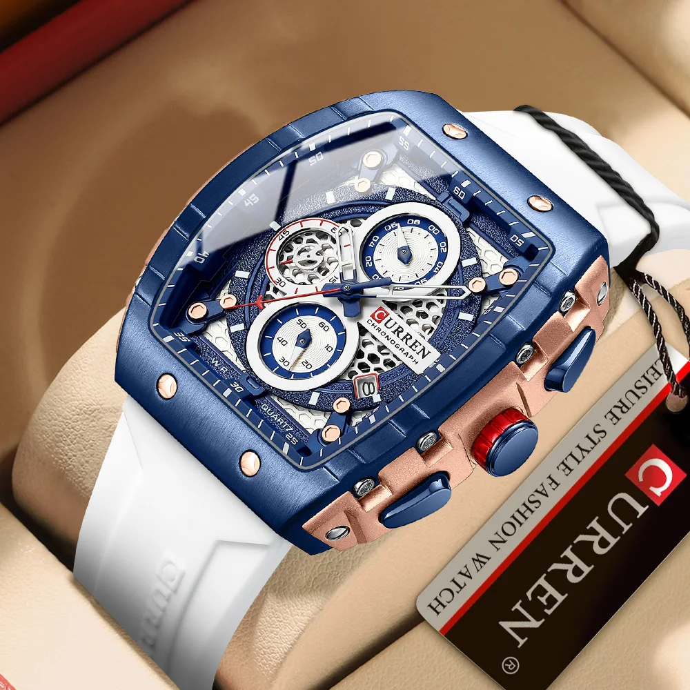 CURREN Men’s Luxury Square Quartz Watch