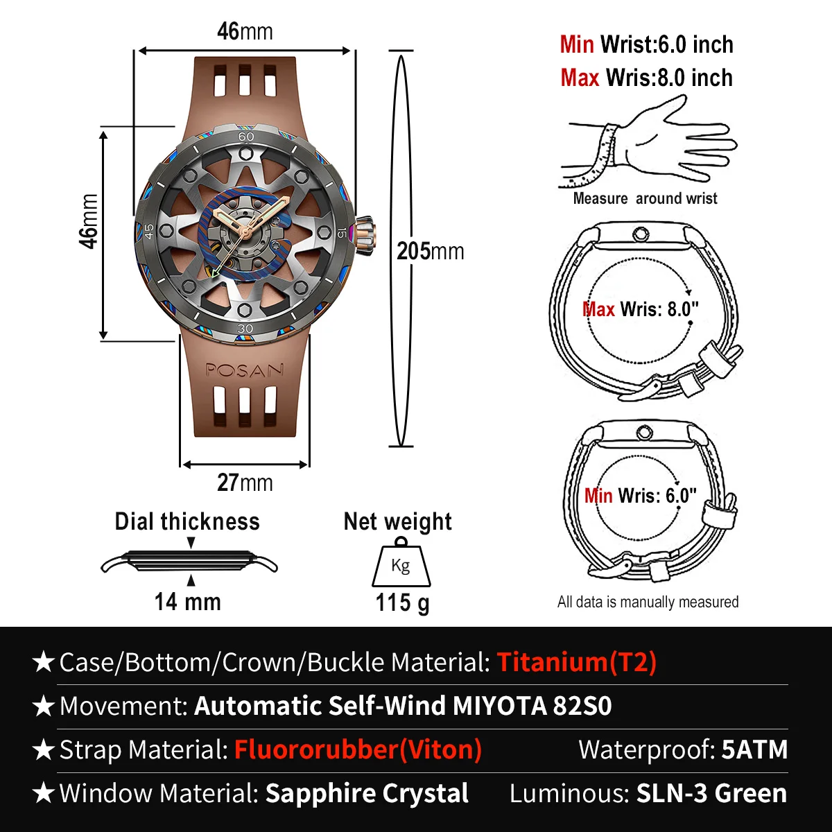 Unique Titanium Automatic Watch
