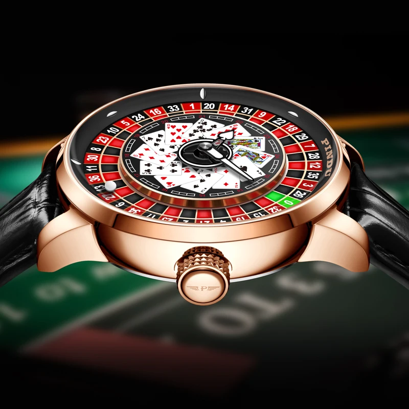 PINDU Las Vegas Roulette Table Theme Watch