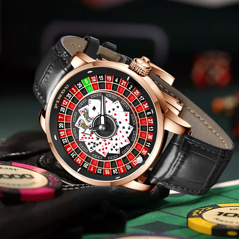 PINDU Las Vegas Roulette Table Theme Watch