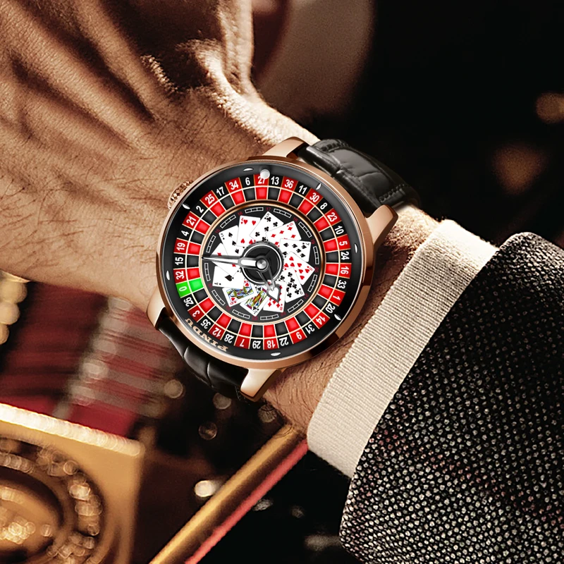 PINDU Las Vegas Roulette Table Theme Watch