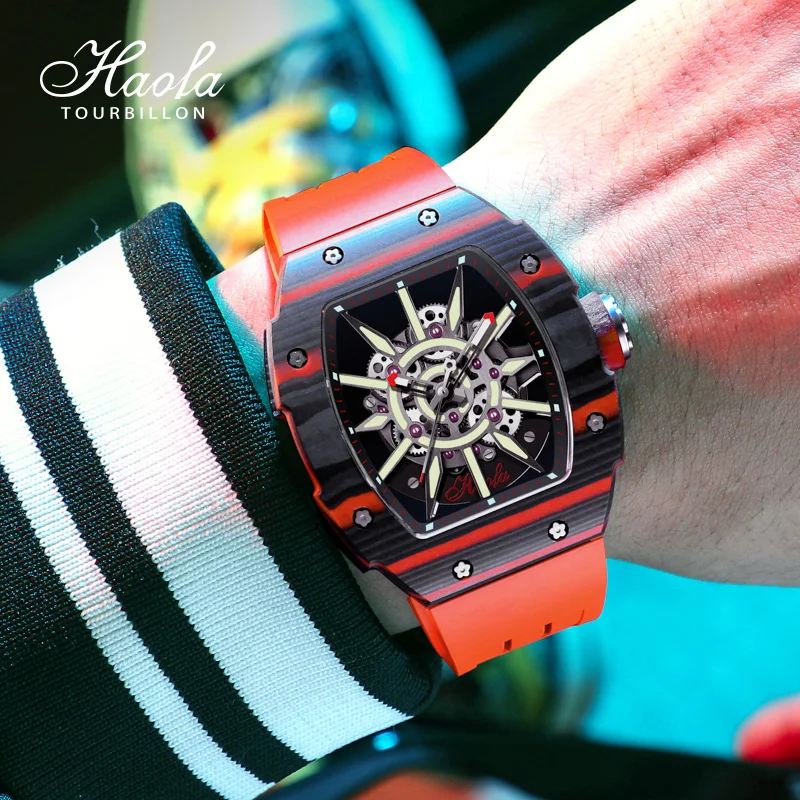Haofa Skeleton Sun Openwork Watch