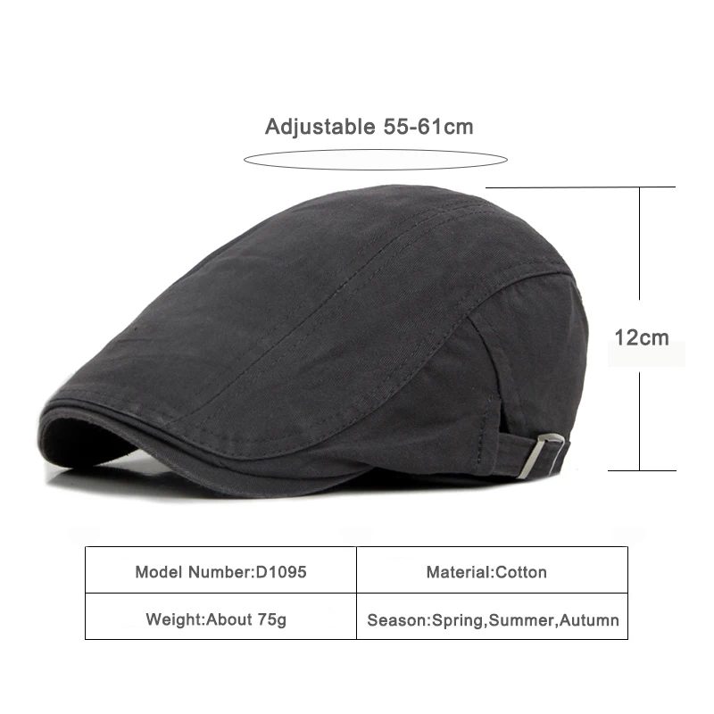 Classic Cotton Adjustable Beret Cap