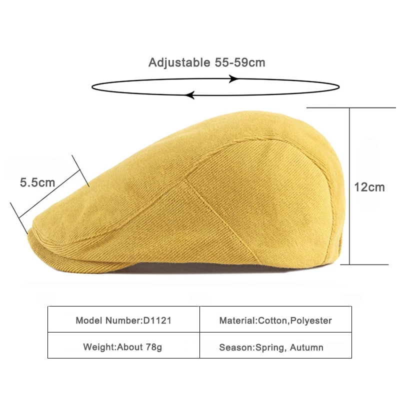Spring Fall Retro Plaid Unisex Beret Hat