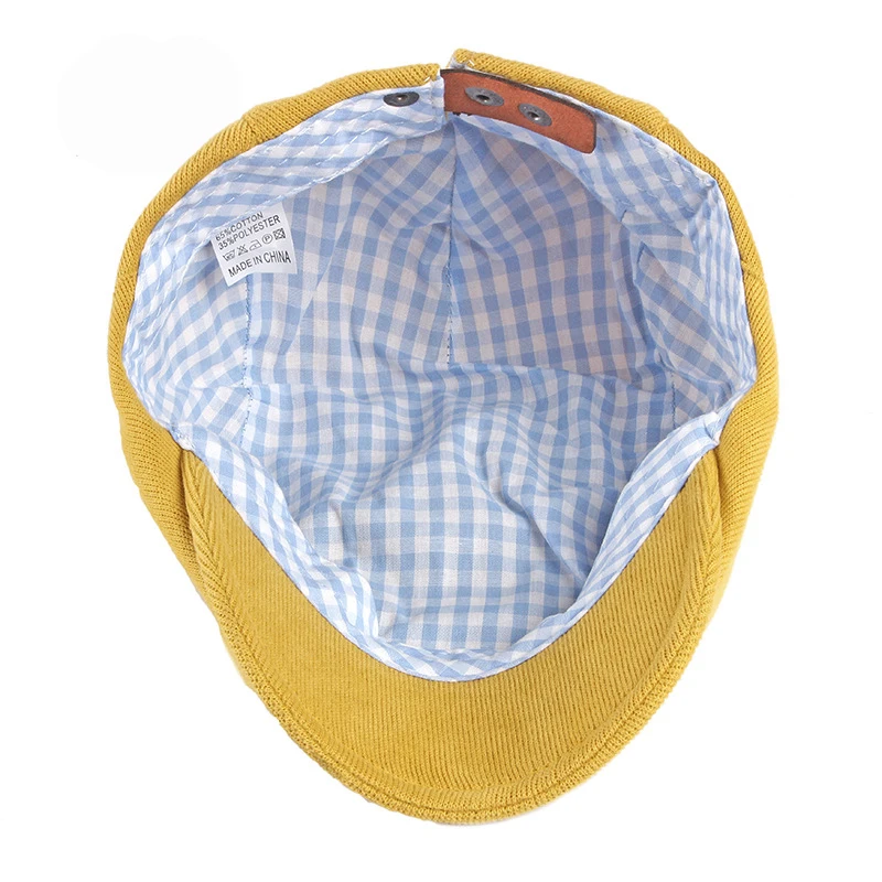Spring Fall Retro Plaid Unisex Beret Hat