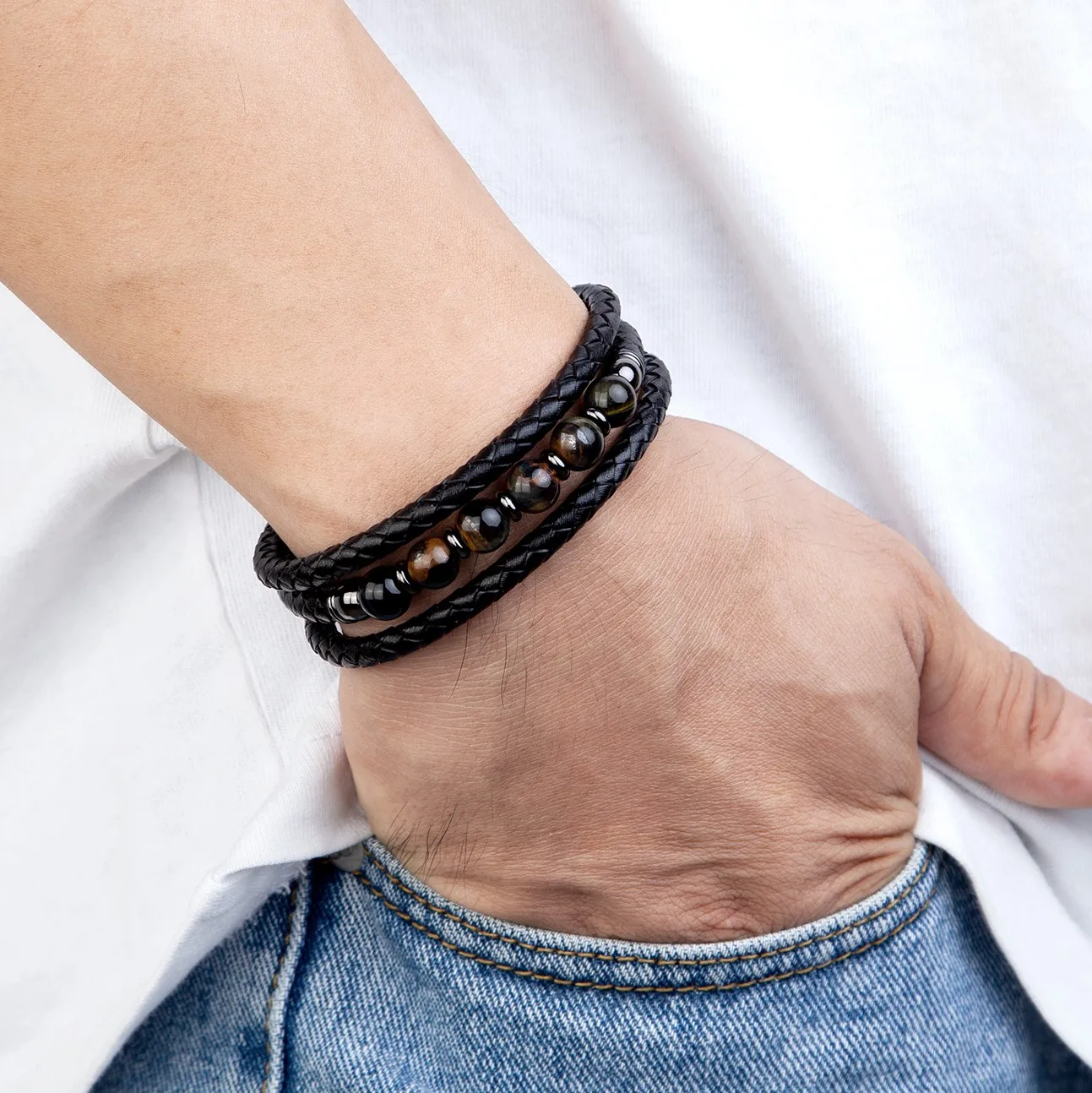 Handcrafted Natural Stone Bracelet