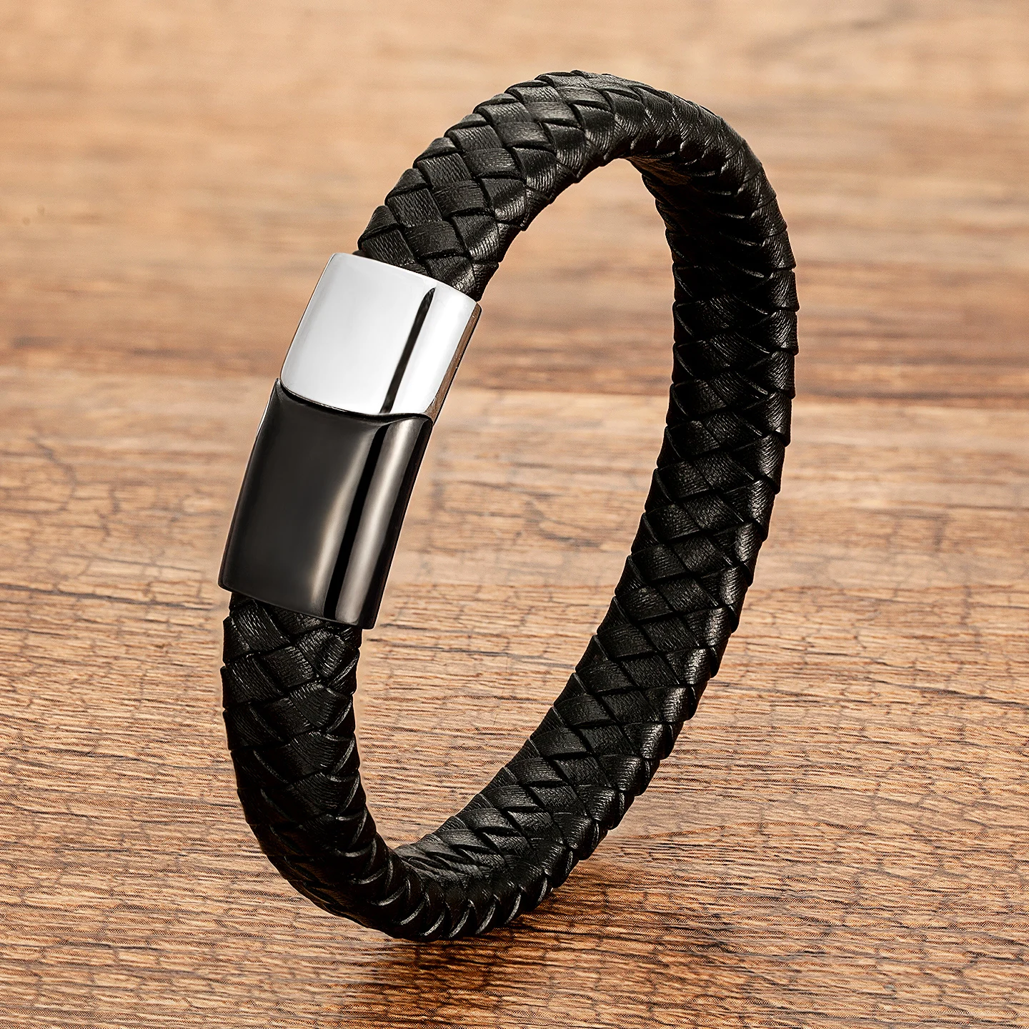 Leather Bracelet with Magnetic Clasp
