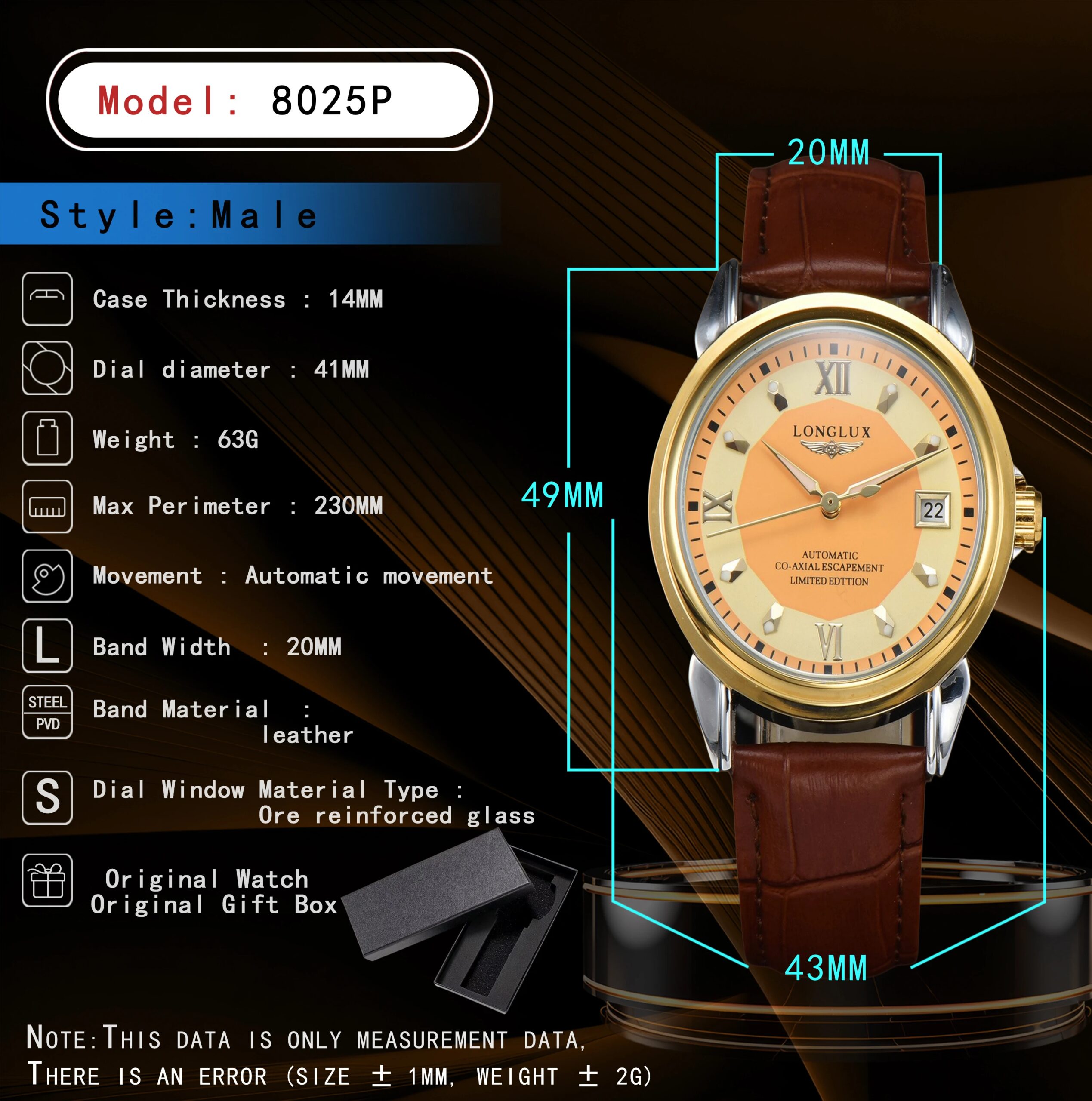 LONGLUX Automatic Watch 8025P