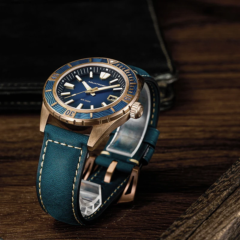 Aquatrident Field Bronze Watch 200M Waterproof