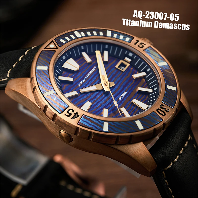 Aquatrident Field Bronze Watch 200M Waterproof