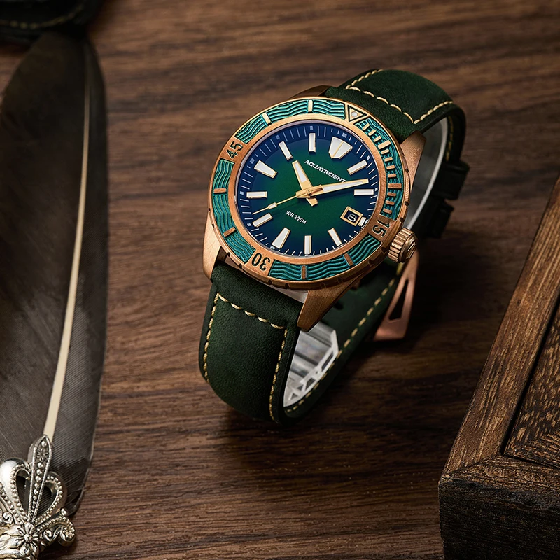 Aquatrident Field Bronze Watch 200M Waterproof