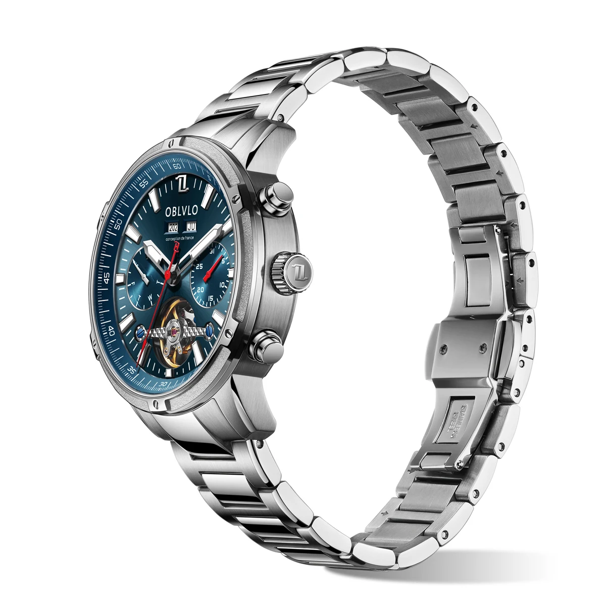 OBLVLO Men’s Automatic Tourbillon Watch