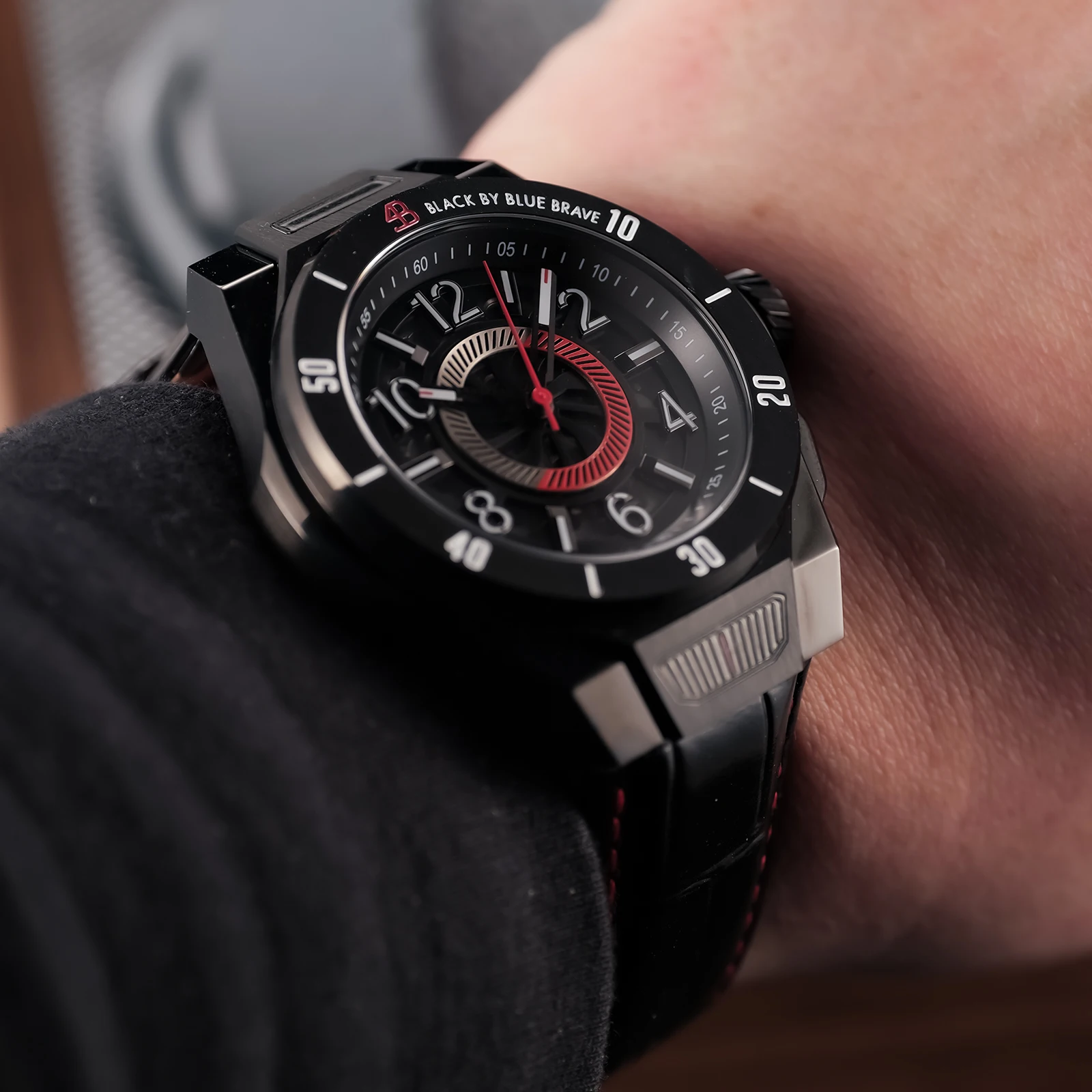 OBLVLO CAM-4B Black PVD Automatic Watch