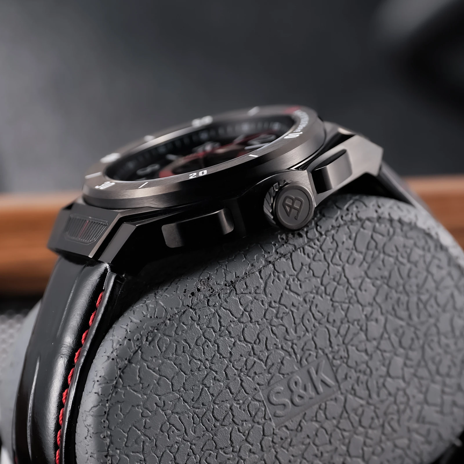 OBLVLO CAM-4B Black PVD Automatic Watch