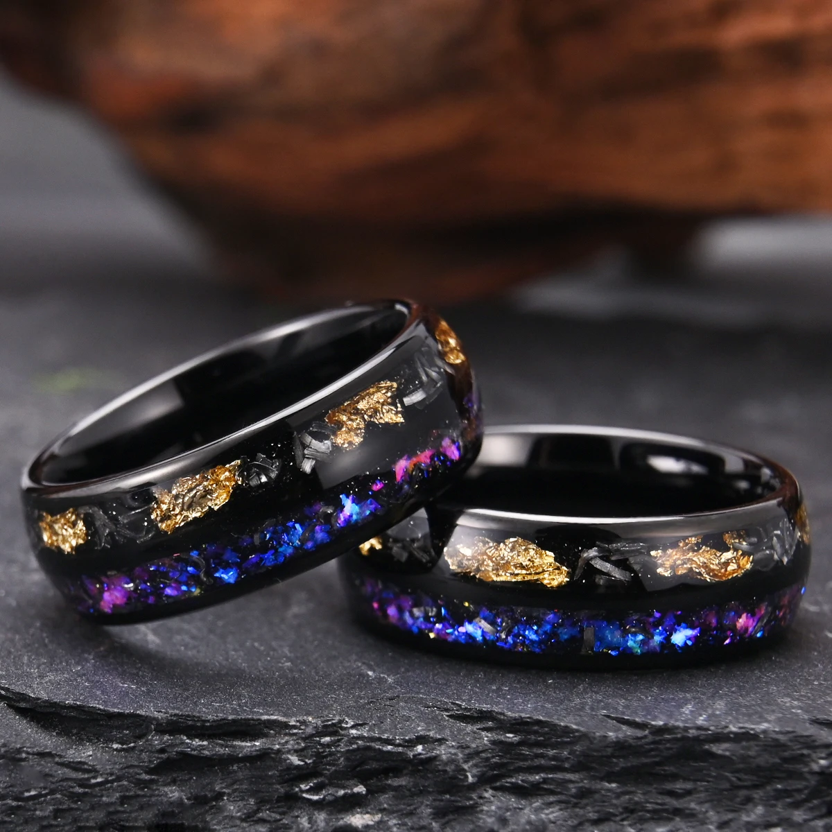 Black 8MM Tungsten Men's Wedding Band