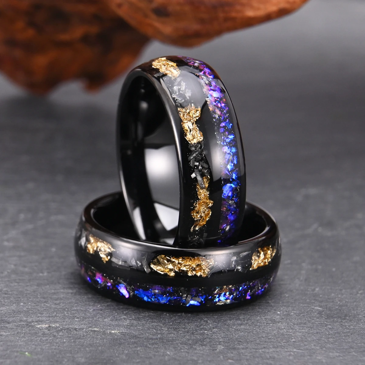 Black 8MM Tungsten Men's Wedding Band