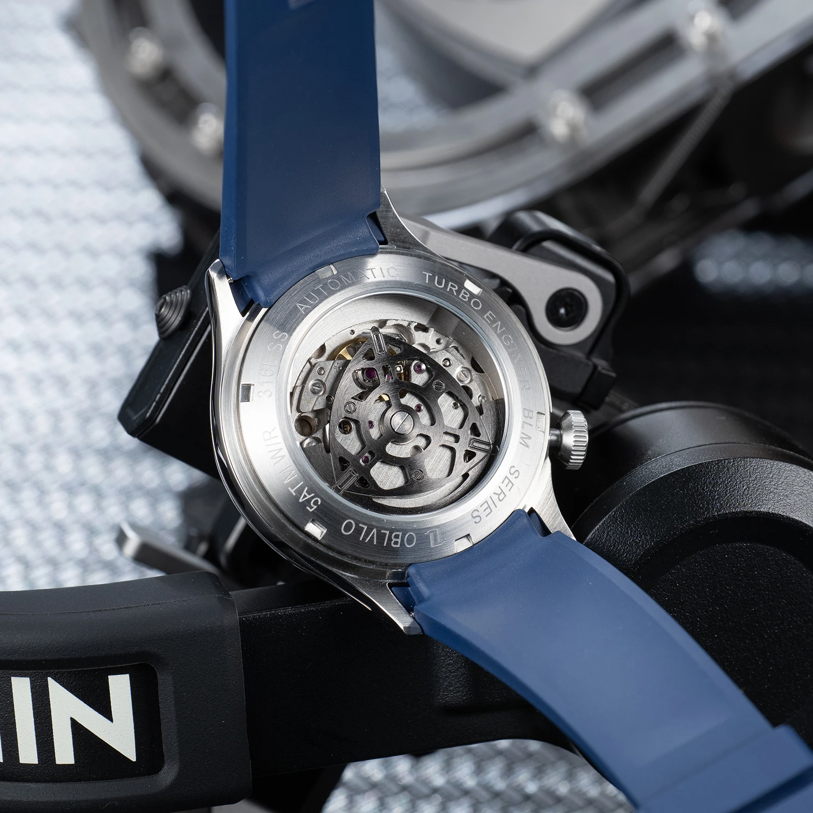OBLVLO Rotor Automatic Skeleton Watch