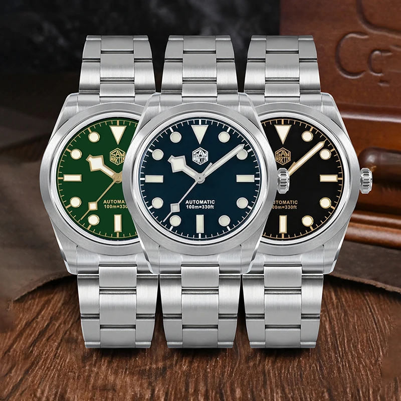 San Martin SN0107 38mm Vintage Sports Watch