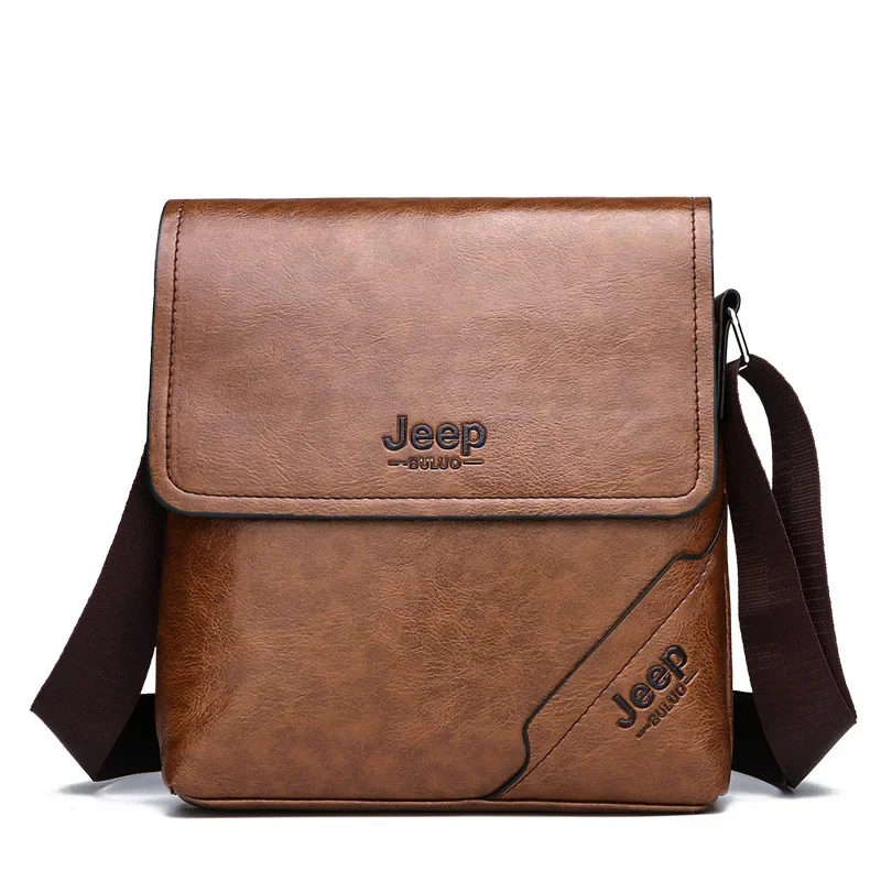 JEEP Men’s Leather Shoulder Bag