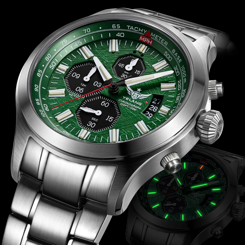 YELANG V1029S Tritium Chronograph Watch