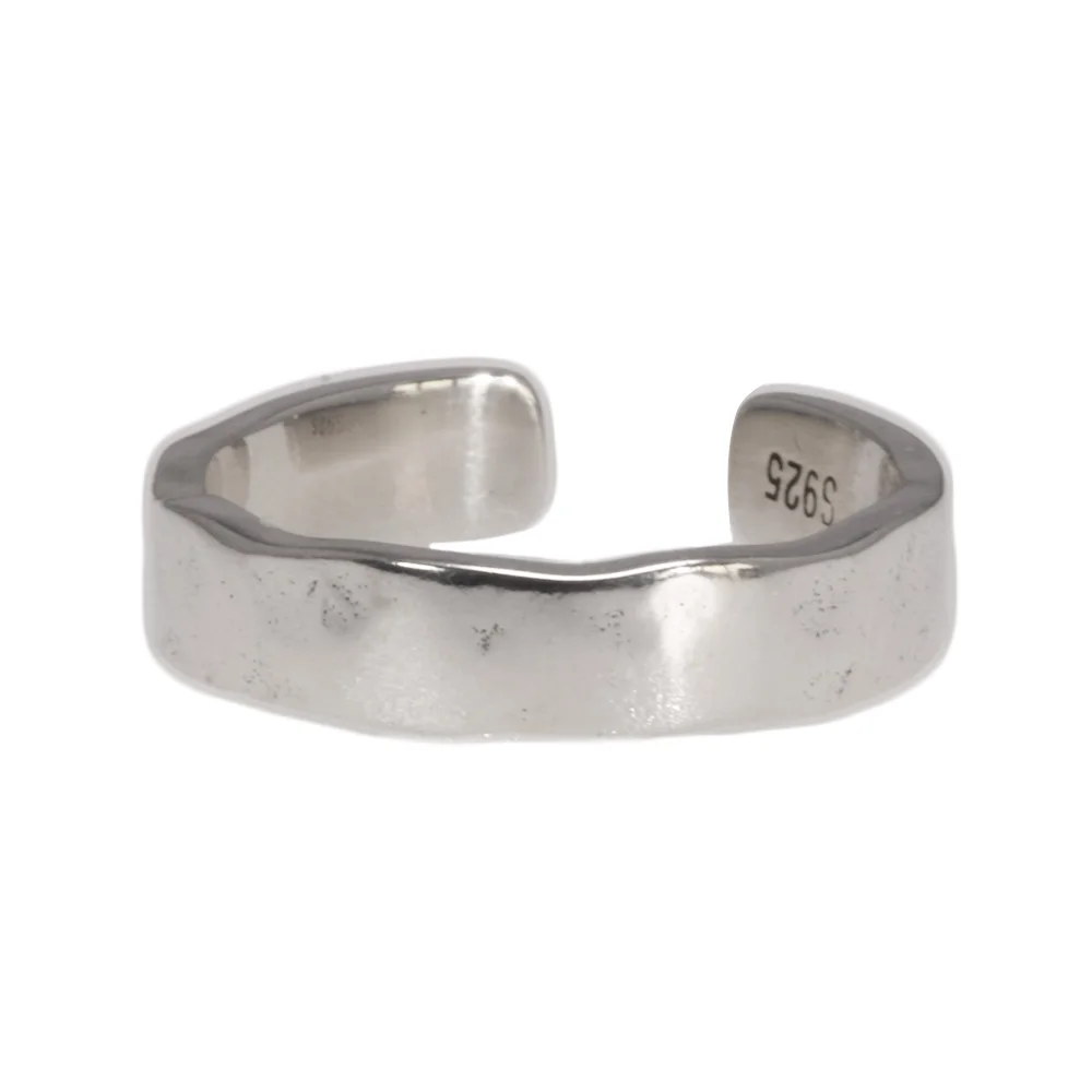 Adjustable Silver Classic Wedding Band