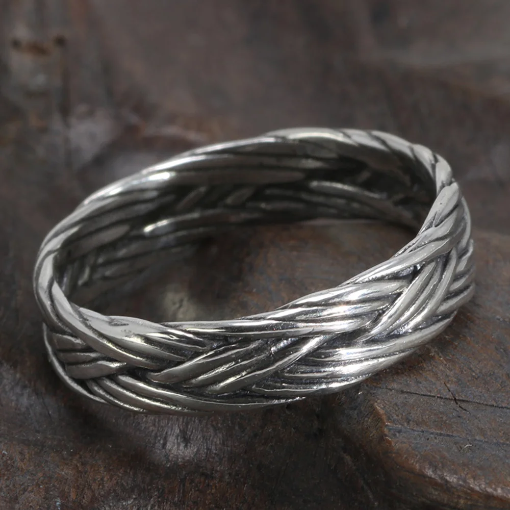 Double Braided 925 Sterling Silver Unisex Ring