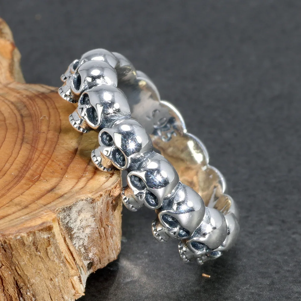 Couple Skull Rings 925 Sterling Silver