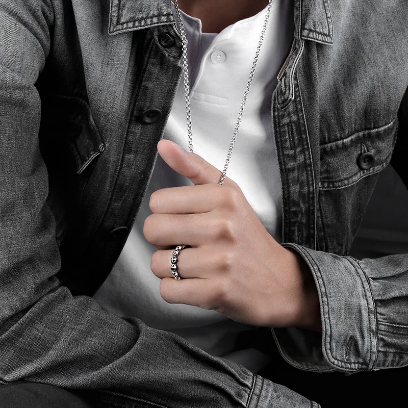Couple Skull Rings 925 Sterling Silver