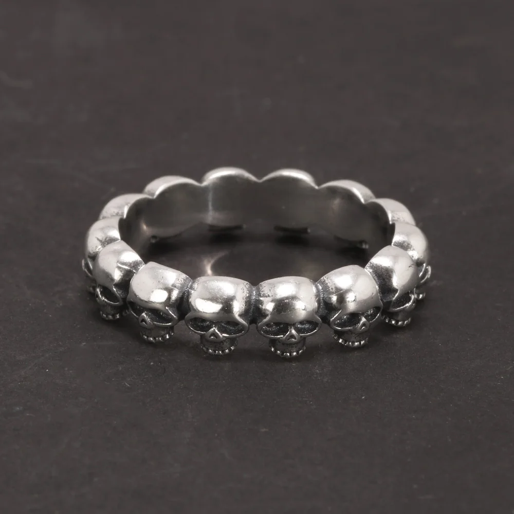 Couple Skull Rings 925 Sterling Silver