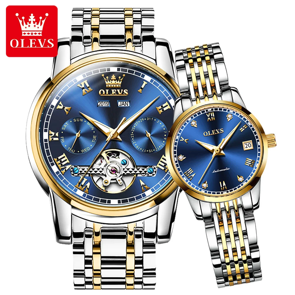 OLEVS His & Hers Mechanical Couple Watches