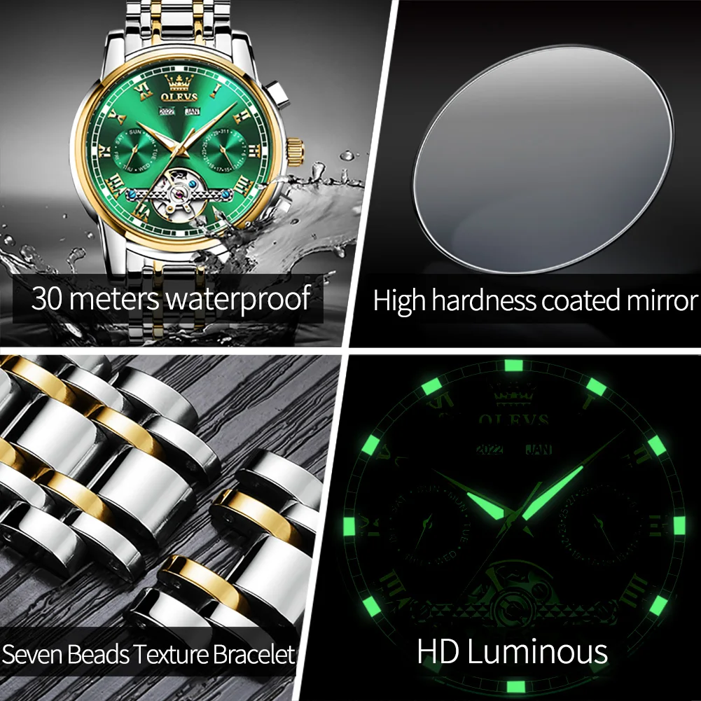OLEVS His & Hers Mechanical Couple Watches