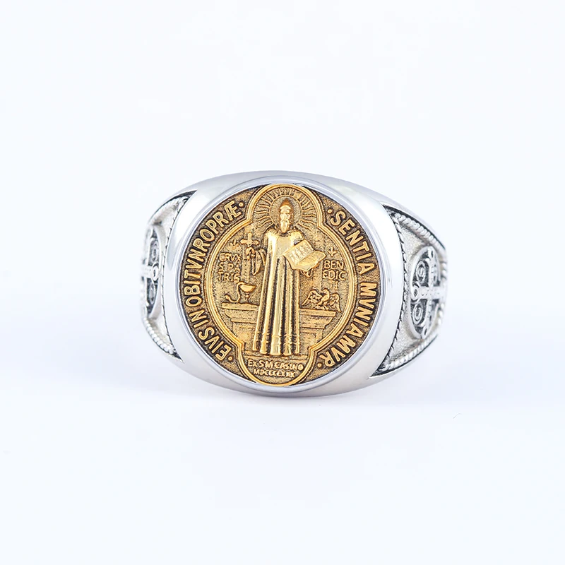 Saint Benedict Medal Sterling Silver Ring