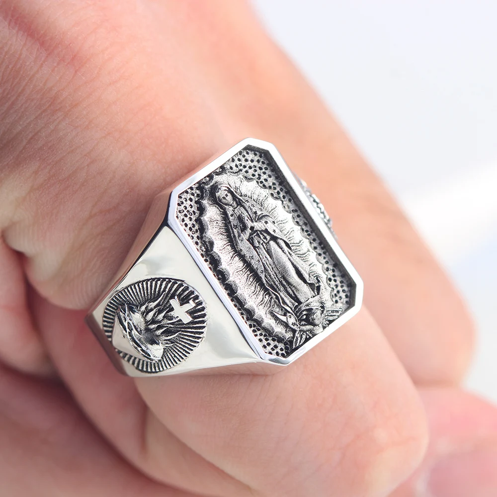 Sacred Heart of Jesus Ring Lady Virgin Mary