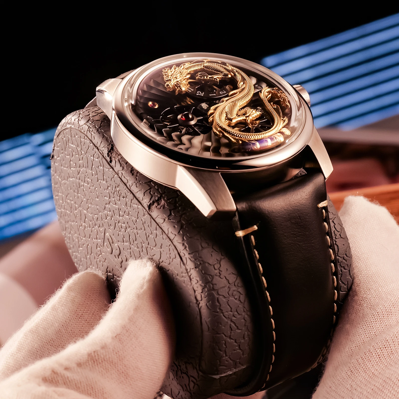 OBLVLO JM-Dragon Skeleton Watch