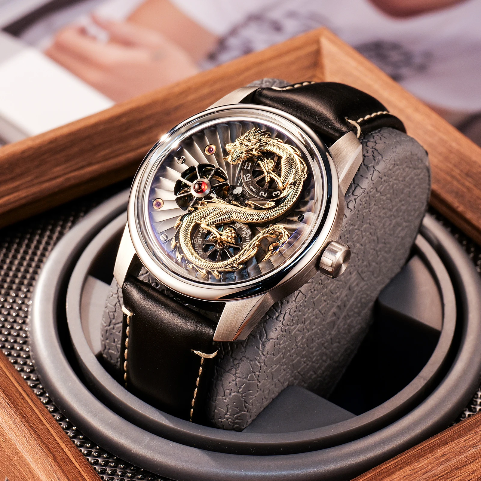 OBLVLO JM-Dragon Skeleton Watch