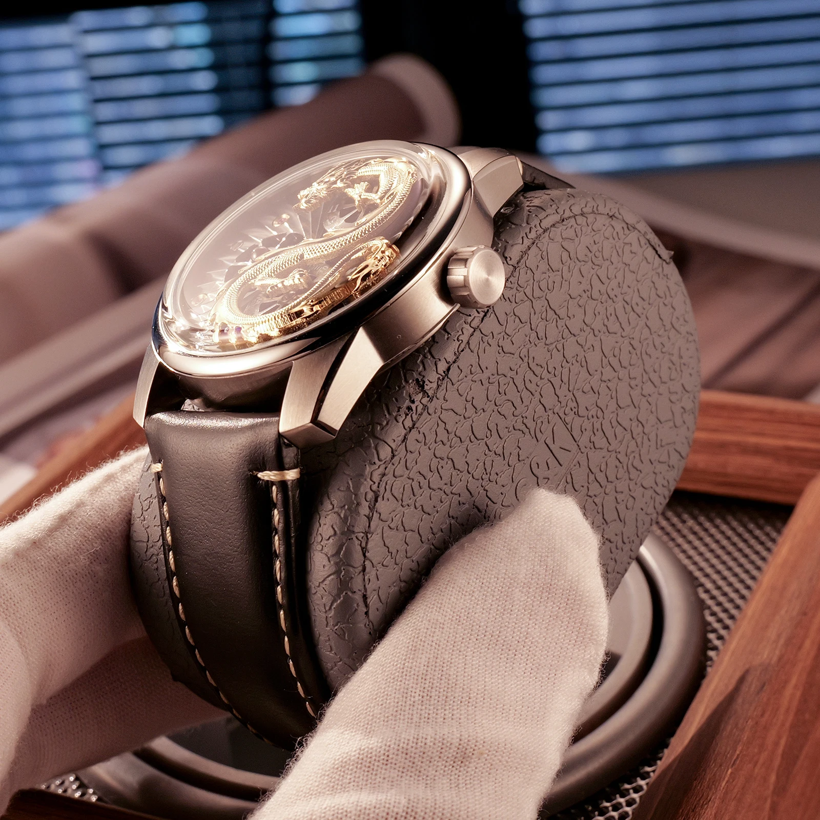 OBLVLO JM-Dragon Skeleton Watch