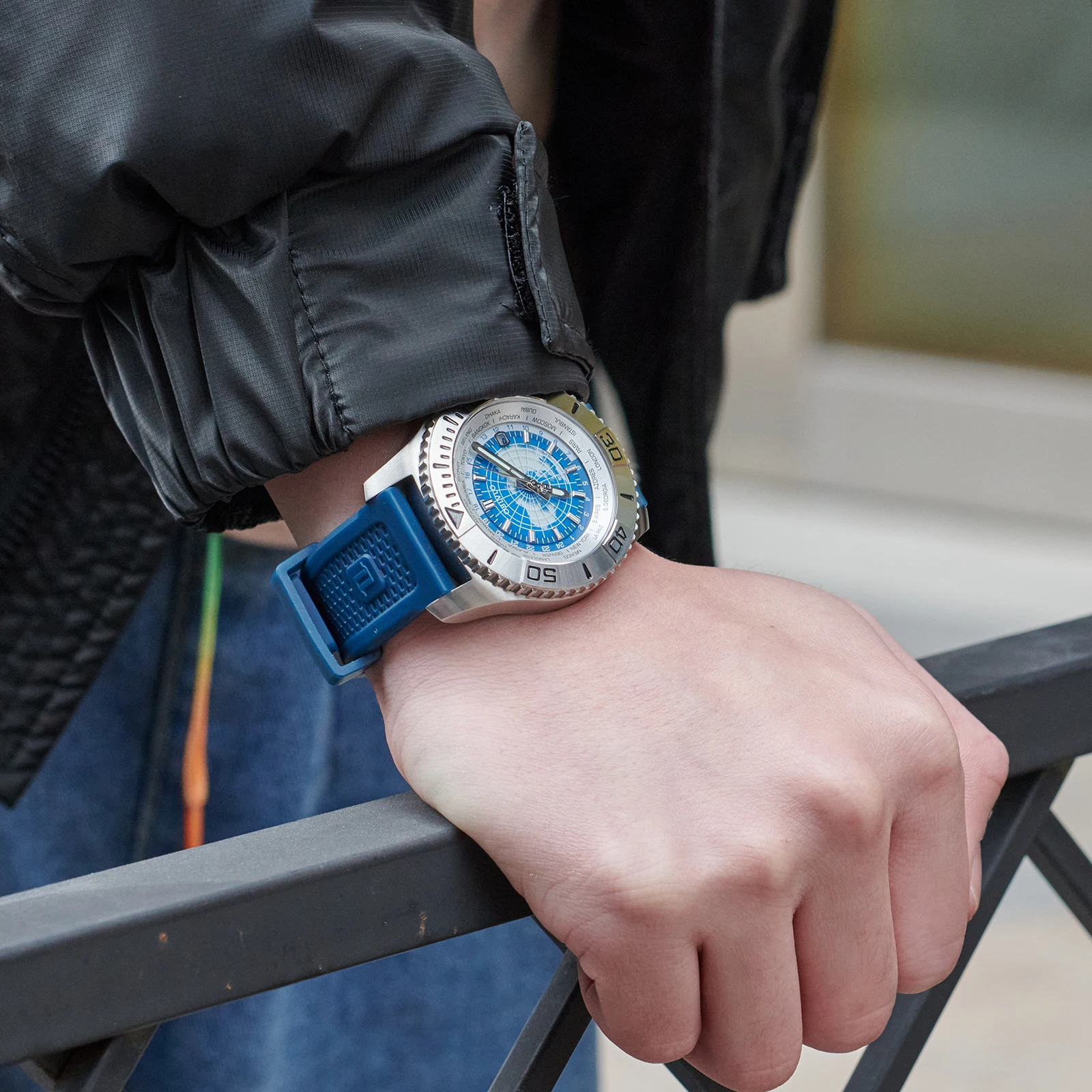 OBLVLO World Time Sports Men’s Watch