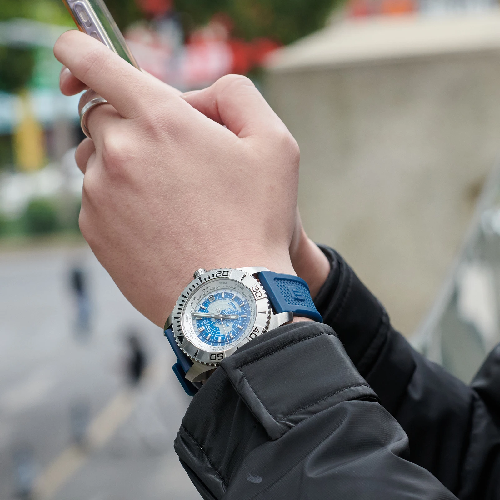 OBLVLO World Time Sports Men’s Watch