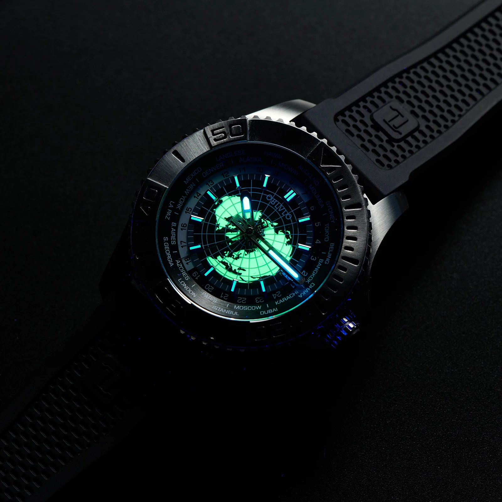 OBLVLO World Time Sports Men’s Watch