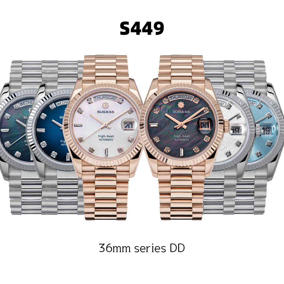 Sugess S449 Heritage MOP Dial 36DD Watch
