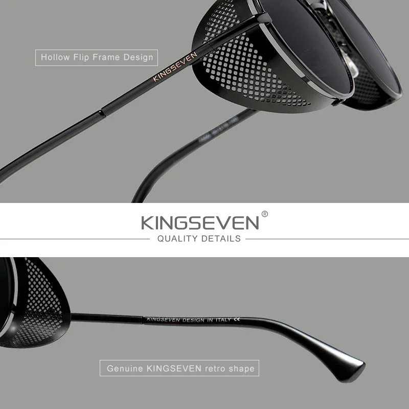Steampunk Vintage Round Sunglasses