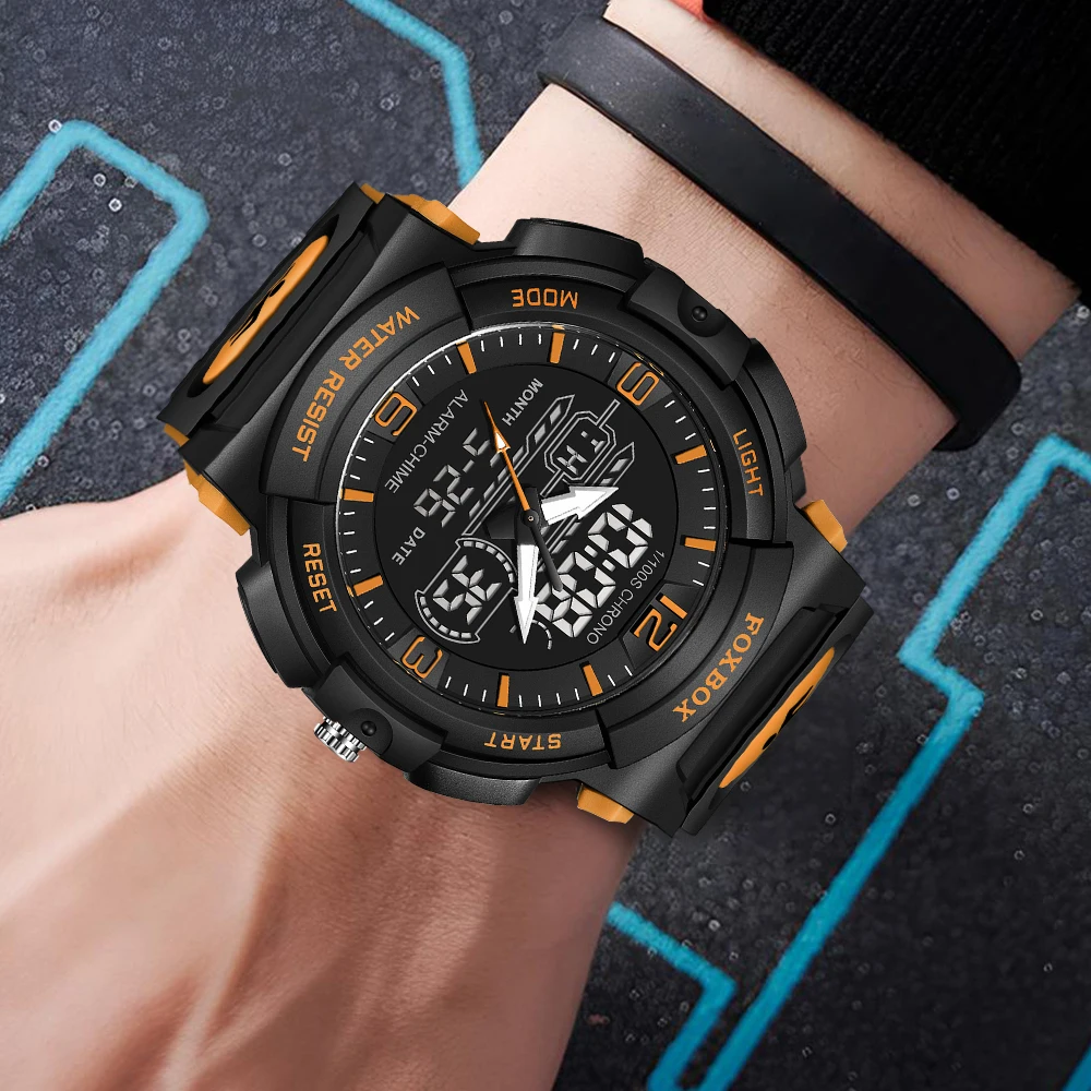 LIGE FOXBOX Dual Display Sports Watch