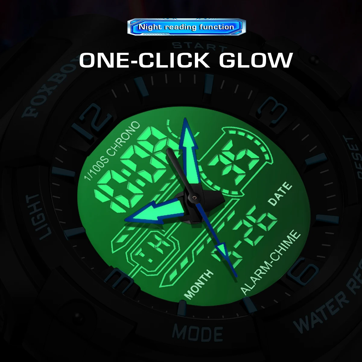 LIGE FOXBOX Dual Display Sports Watch